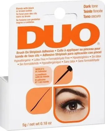 Llak për qerpikë artificial Ardell Duo Brush On Striplash Adhesive për femra, e zezë, 5g
