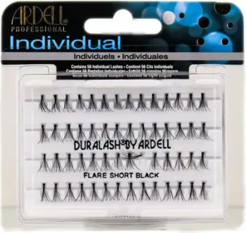 Qerpikë artificial Ardell Individual Knotted për femra Short Black, 56 copë