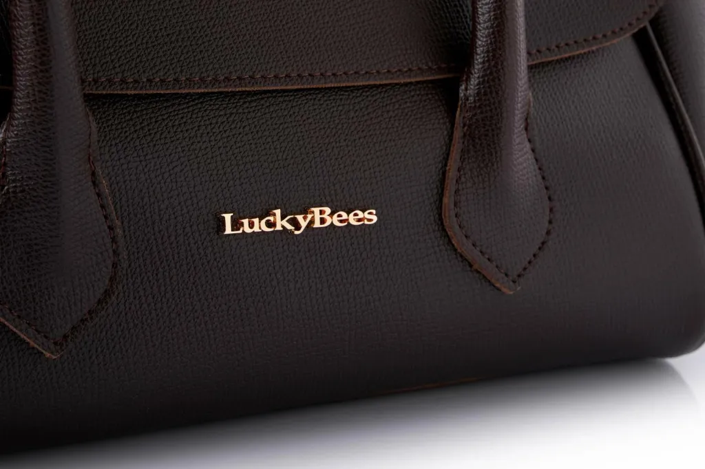 Çantë krahu Lucky Bees, Camille, ngjyrë kafe - 5