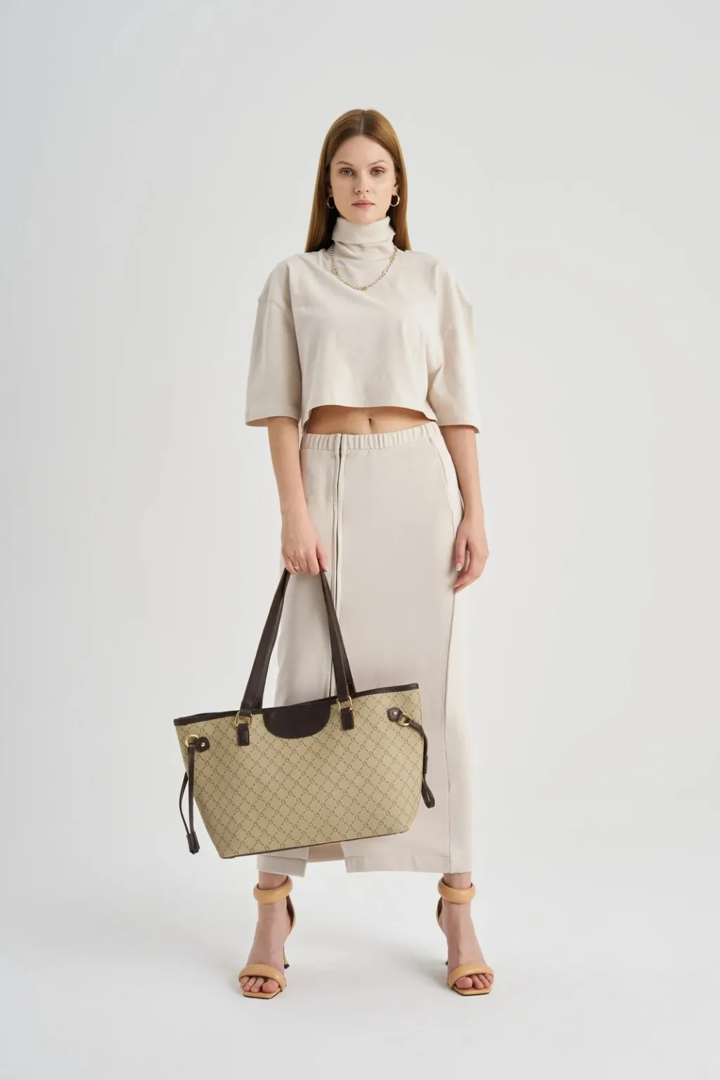 Tote bag Lucky Bees, krem, kafe, 355 v2 - 12