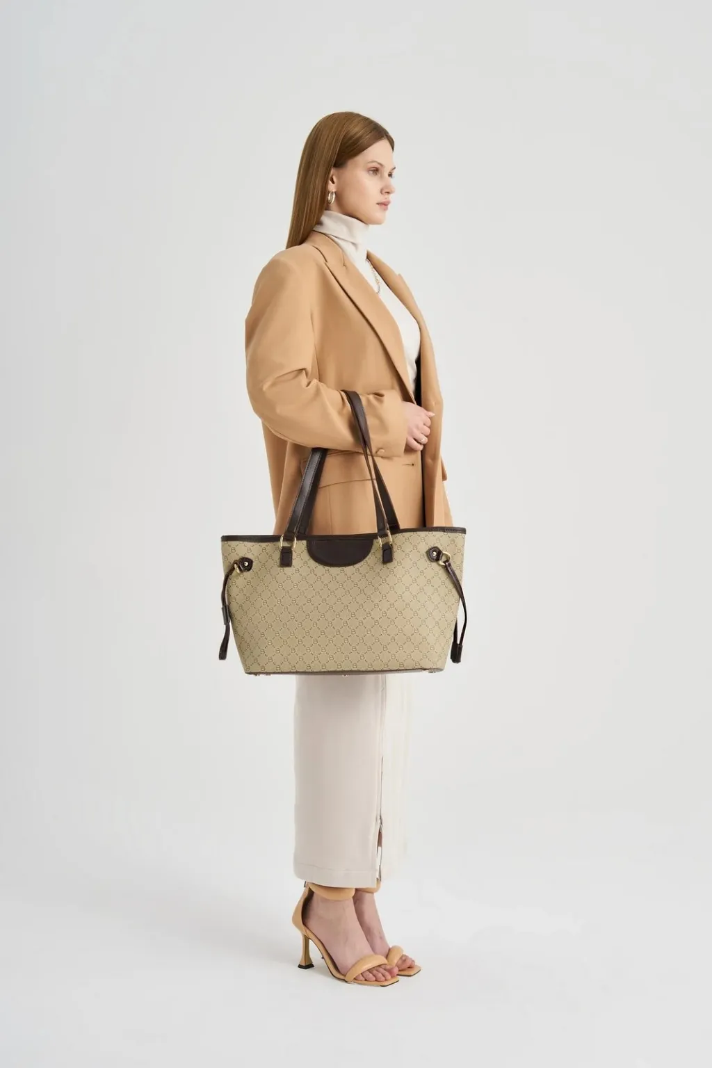 Tote bag Lucky Bees, krem, kafe, 355 v2 - 9