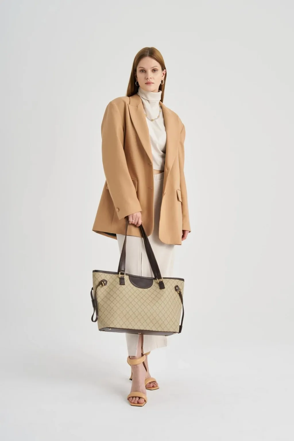 Tote bag Lucky Bees, krem, kafe, 355 v2 - 10