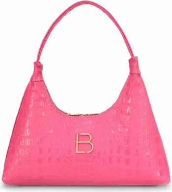 Çantë shpatull për femra, Lucky Bees, croco fuchsia, 505