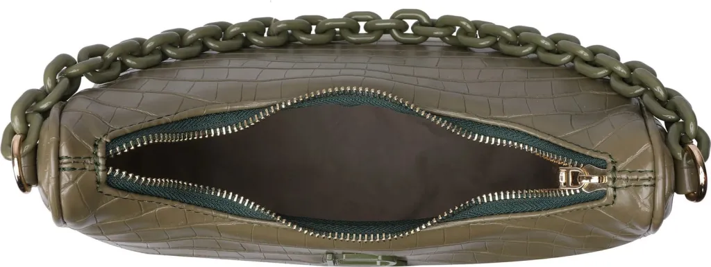 Çantë krahu ngjyrë jeshile, Croco, Lucky Bees, 265 - 6