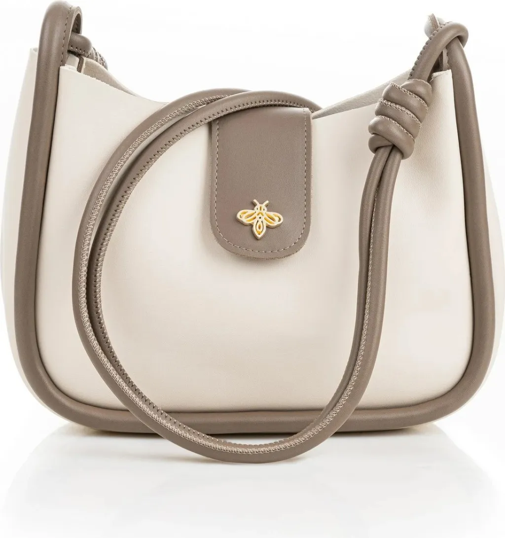 Çantë crossbody Lucky Bees, krem, mink, 1261 - 1