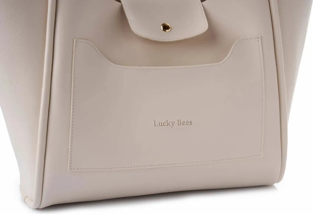 Çantë shpatull për femra, Lucky Bees, krem, Esme - 4