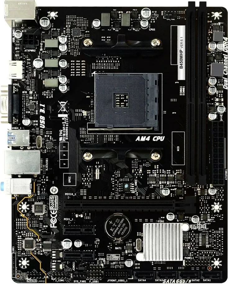 Pllakë amë Biostar B450MHP AMD B450 Socket AM4 micro ATX - 3