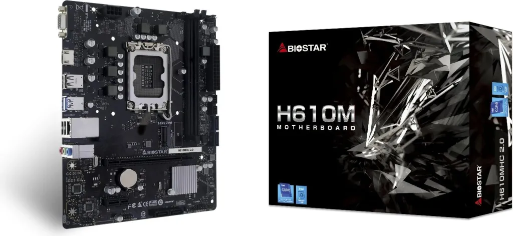 Pllakë amë Biostar H610MHC 2.0, Intel LGA 1700, DDR4, micro ATX - 1