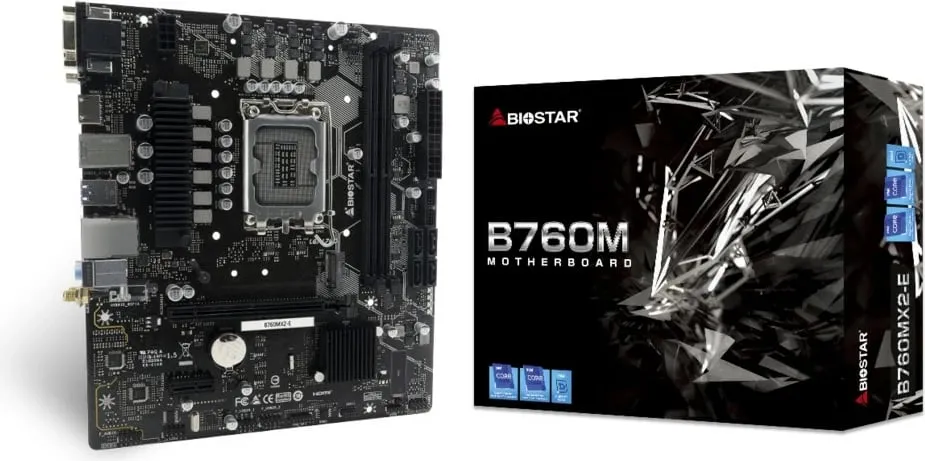 Pllakë amë Biostar B760MX2-E, DDR5, PCIe 4.0 M.2, e zezë - 3
