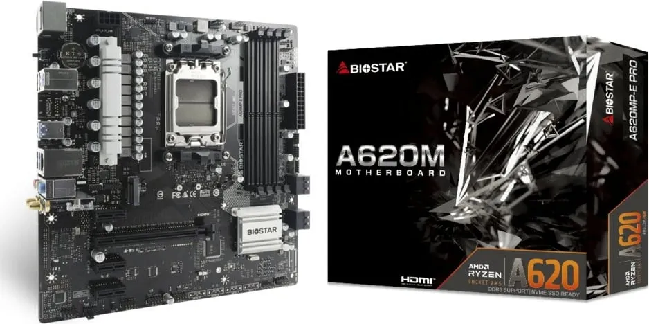 Pllakë amë Biostar A620MP-E PRO, AMD A620, DDR5, PCIe 4.0, M.2 - 1