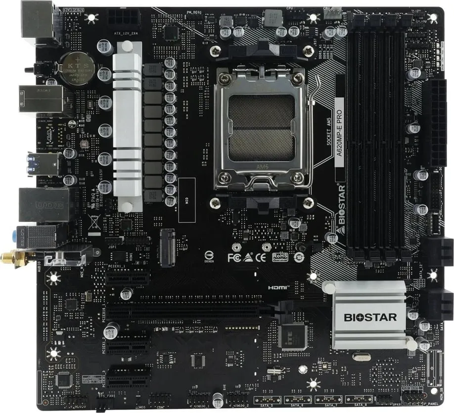 Pllakë amë Biostar A620MP-E PRO, AMD A620, DDR5, PCIe 4.0, M.2 - 2