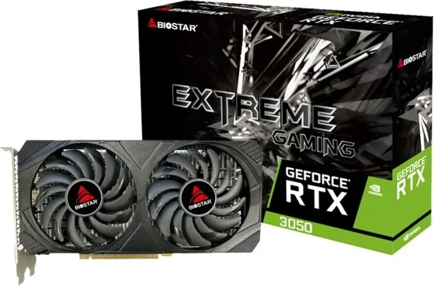 Kartelë grafike Biostar GeForce RTX 3050, 6 GB, e zezë - 2