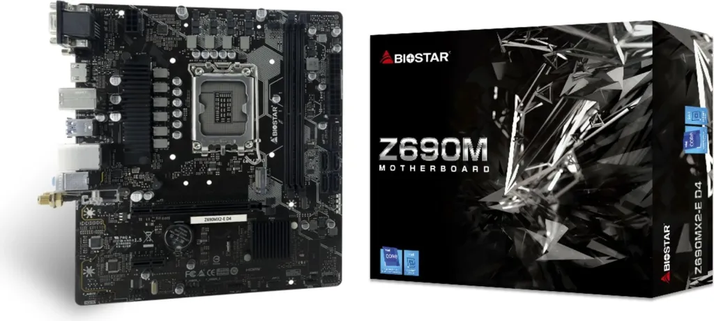 Pllakë amë Biostar Z690MX2 E D4, Intel Z690, LGA1700, Micro ATX, e zezë - 4