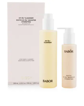 Set për kujdesin ndaj lëkurës Babor HY-ÖL & Phyto Boost Hydrating Set Gift Set, pastrues vajor 200 ml + esencë pastrimi 100 ml
