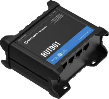 Router rrjeti celular Teltonika RUT901, Ethernet i shpejtë, 10/100 Mbit/s, i zi