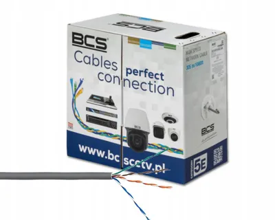 Kabllo rrjeti BCS UTP CAT6, 305m, PVC, gri - 2