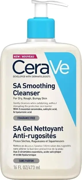 Emulsion pastrues për fytyrë CeraVe SA Smoothing Cleanser, 473 ml