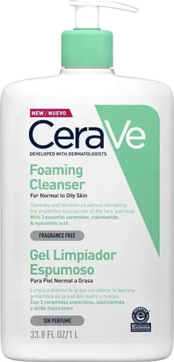 Xhel pastrues për fytyrë CeraVe Foaming Cleanser, 1 l