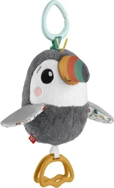 Lodër e butë Fisher Price Flap and Go Toucan, për foshnje, e shumëngjyrshme - 5