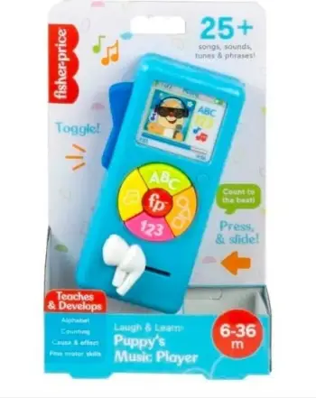 Lodër muzikore Fisher Price Musical Player 123, interaktive, shumëgjuhësore, shumëngjyrëshe
