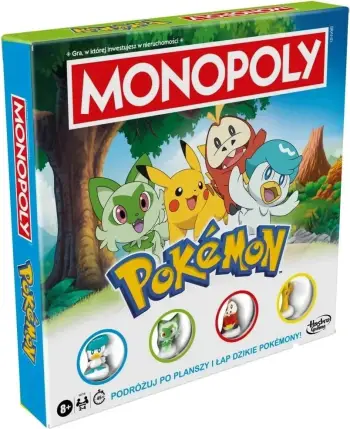 Lojë tavoline Hasbro Monopoly Pokémon, G0716, për 2-4 lojtarë, Edicioni Polak