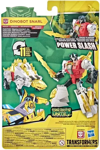Figurë aksion Transformers Bumblebee Dinobot Snarl, 13.5cm, shumëngjyrëshe