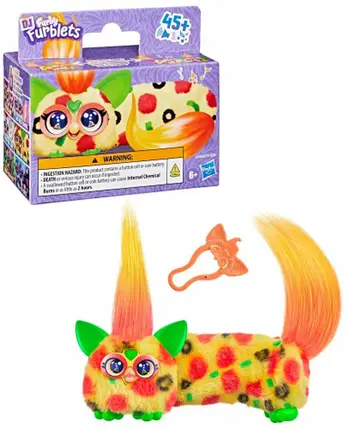 Lodër elektronike Furby DJ Furblets Pepp Oh Roni, interaktive, me tinguj dhe melodi, shumëngjyrëshe