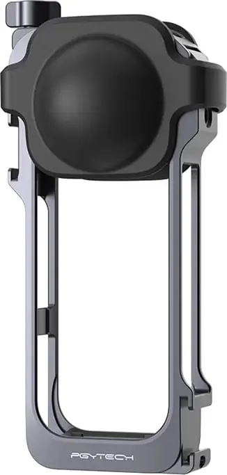 kornizë alumini mbrojtëse PGYTECH P-57C-020 për Insta360 X5, me porta 1/4\" dhe Quick-Mount, me kapak lente