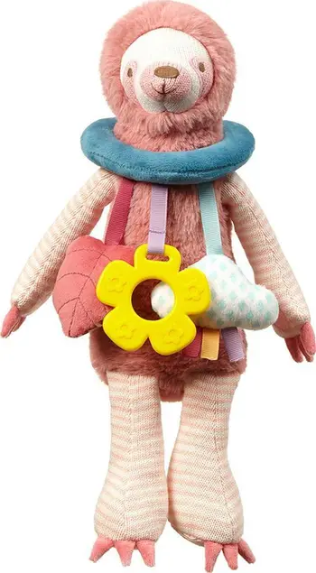 Lodra varëse edukative BabyOno Sloth Lenny 1465, për ulëse veture, shumëngjyrëshe