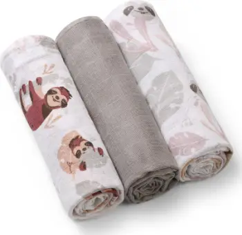 Pelena BabyOno Muslin (348/10), 3 copë, të hirta