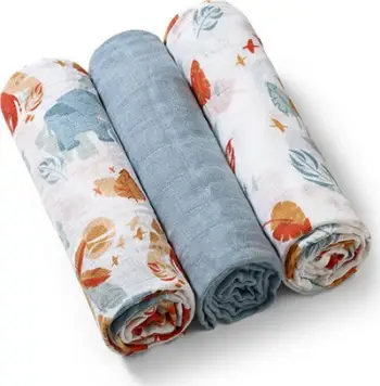 Pelena BabyOno Muslin (348/07), 3 copë, të kaltra