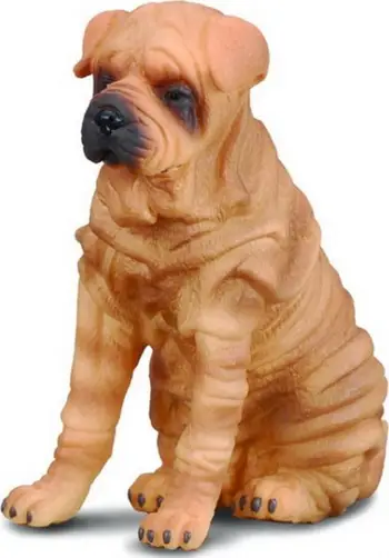 Figurinë Collecta: Dog Shar Pei, 8 x 3.2 x 6.8 cm, e kaftë