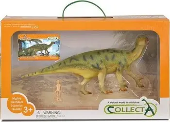 Figurë dinozaur Collecta Iguanodon Deluxe, në paketim, shumëngjyrëshe