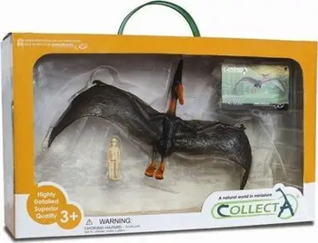 Figurë lodër Collecta Pteranodon Deluxe, koleksion Nature World in Miniature, shumëngjyrëshe