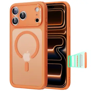 Mbrojtëse hibride për iPhone 17 Pro Max ESR, e portokalltë