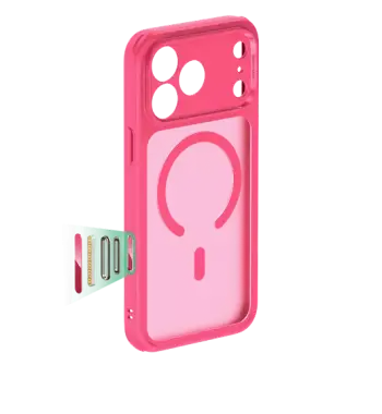 Mbrojtëse hibride për iPhone 17 Pro ESR, rozë