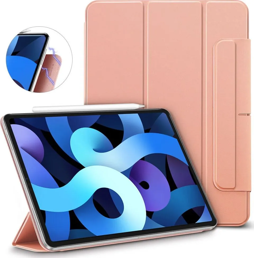 Mbrojtëse për tablet ESR Rebound, për iPad Air 4 2020, magnetike, rozë - 1