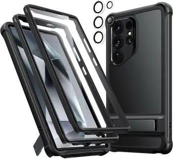 Mbështjellës ESR Armor Kickstand për Samsung Galaxy S24 Ultra, i zi