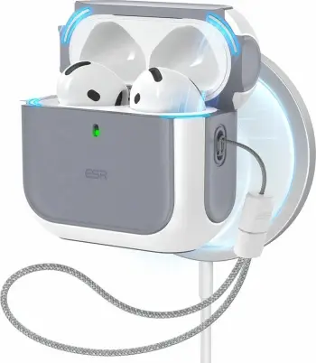 Mbështjellës ESR Orbit Hybrid për AirPods 4, i bardhë
