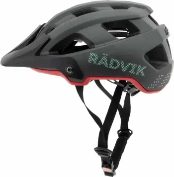 Helmetë çiklizmi Radvik Impact 92800354335, INMOLD, me vizor të rregullueshëm, e zezë gri e kuqe