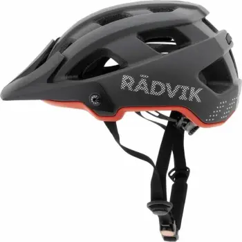 Helmetë biçiklete Radvik Slag 92800354330, INMOLD, 17 vrima ajrosjeje, e zezë gri e kuqe