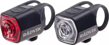 Set drita biçiklete LYRA SET, 200 lumen, USB i rikarikueshëm, i zi