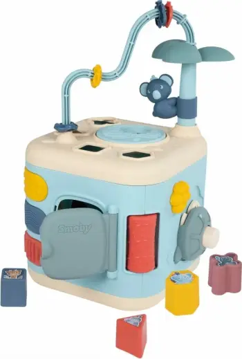 Lodër edukative Smoby Motor and Sensory Activity Cube, kub aktiviteti, shumëfunksional, shumëngjyrëshe