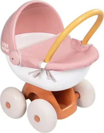 Karrocë për kukulla Smoby Baby Nurse, për kukulla deri 42 cm, plastike e qëndrueshme, rozë