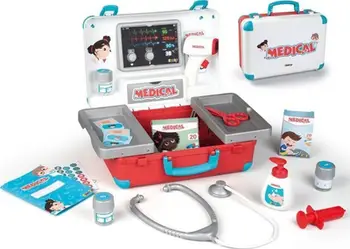 Çantë mjekësore lojë Smoby Medical Bag, me 12 aksesorë, plastikë, shumëngjyrëshe