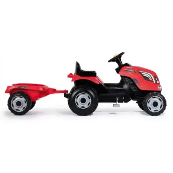Traktor me rimorkio, kuqe Smoby