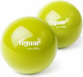 Top fitnesi Tiguar TI-PHB050, heavyball 0.5kg, set 2 copë, ngjyrë ulliri