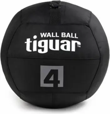 Top për ushtrime Tiguar Slam, 4 kg, i zi