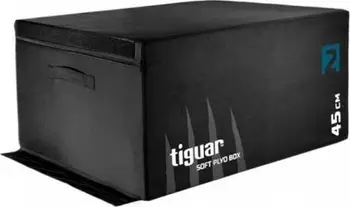 Kuti pliometrike Tiguar Plyo Soft Box V2 TI-PSB045V2, 45cm, shkumë me dendësi të lartë, e zezë