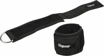 Rrip kyçi për palestër Tiguar Ankle Straps, për makinë me litar pulej, palë, të zinj